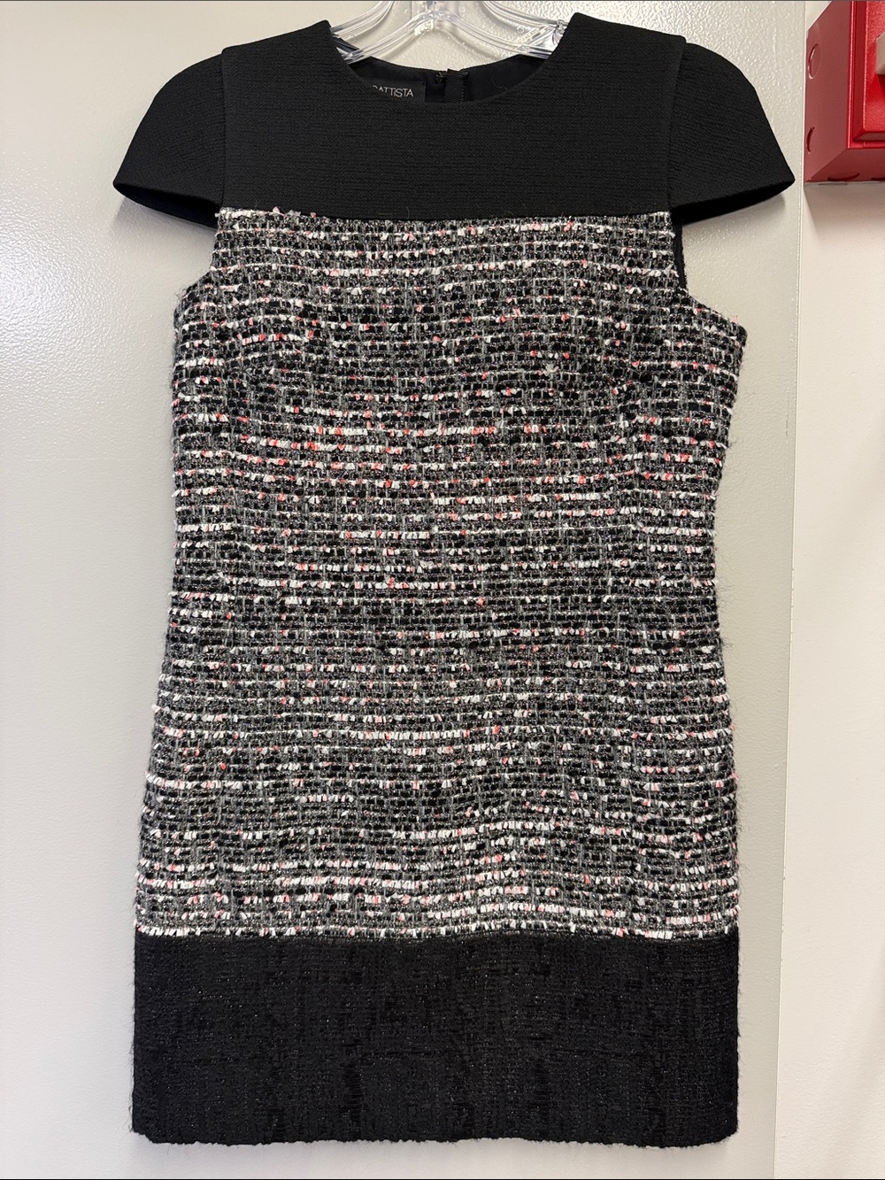 Giambattista Valli Black Tweed Shift Dress - Black Multi